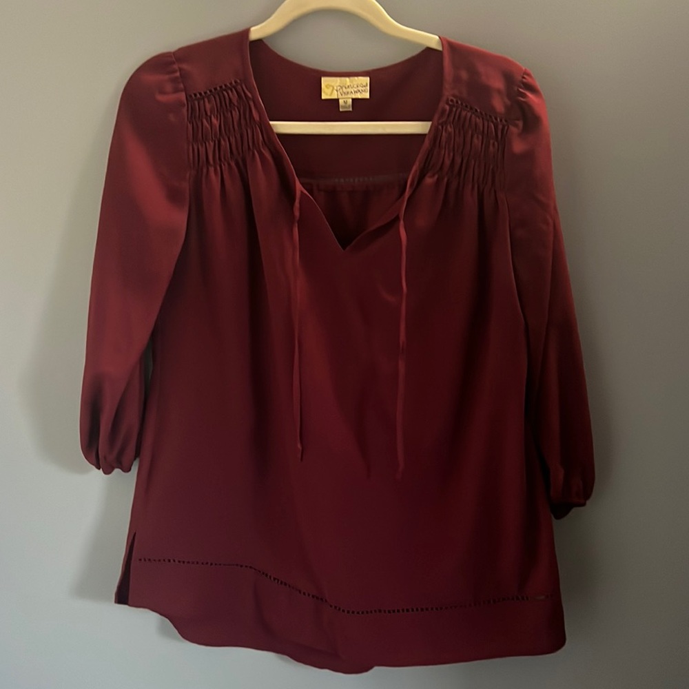 Dark red blouse
